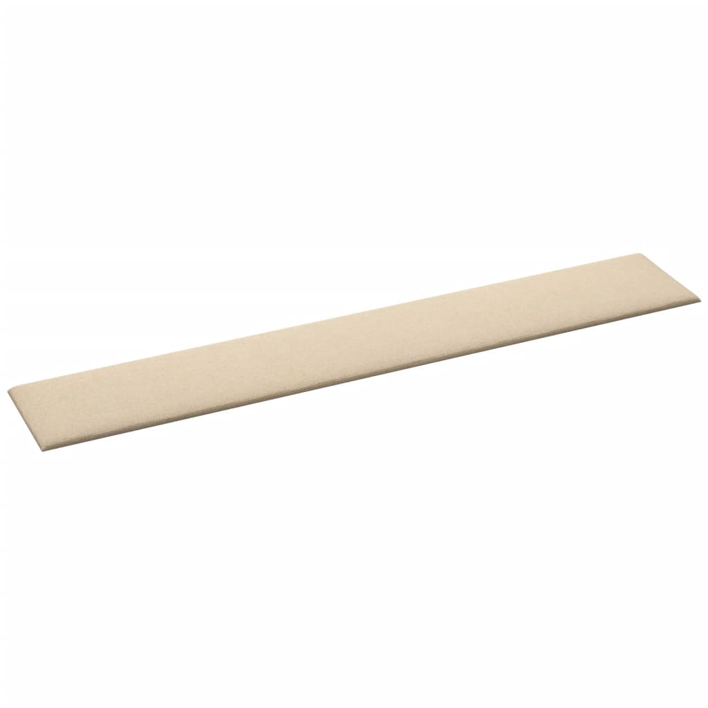 Pannelli Murali 12 pz Crema 90x15 cm Tessuto 1,62 m²