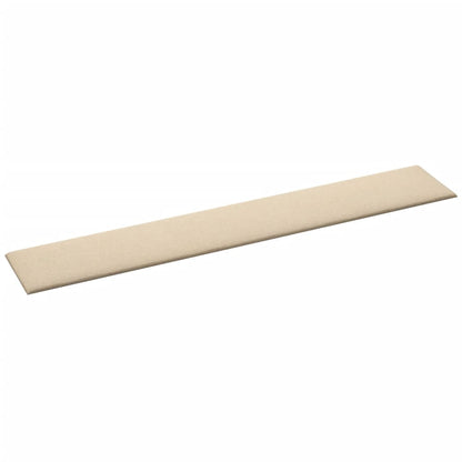 Pannelli Murali 12 pz Crema 90x15 cm Tessuto 1,62 m²