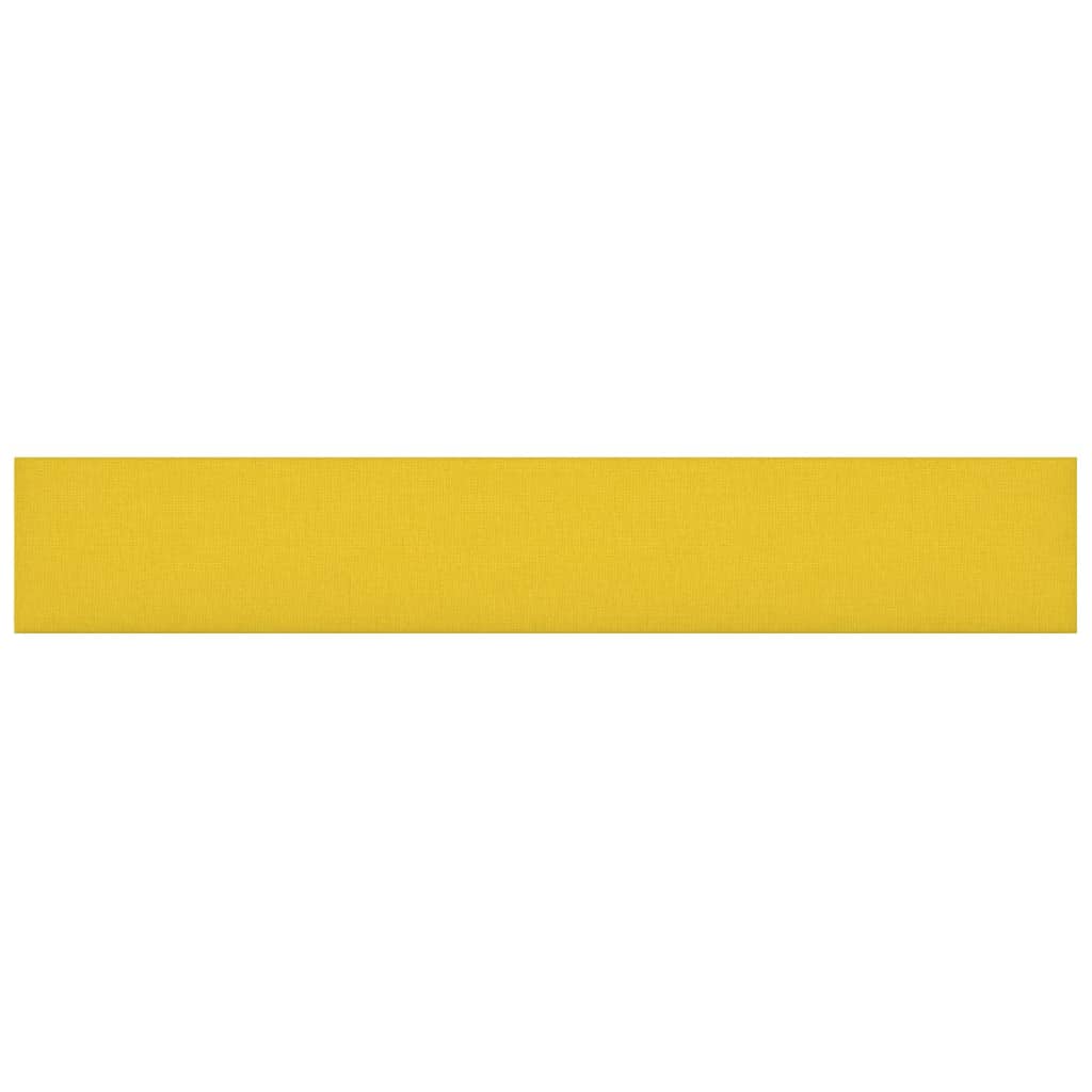 Pannelli Murali 12 pz Giallo chiaro 90x15 cm Tessuto 1,62 m²