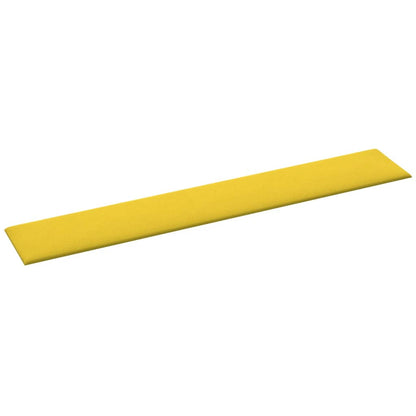 Pannelli Murali 12 pz Giallo chiaro 90x15 cm Tessuto 1,62 m²