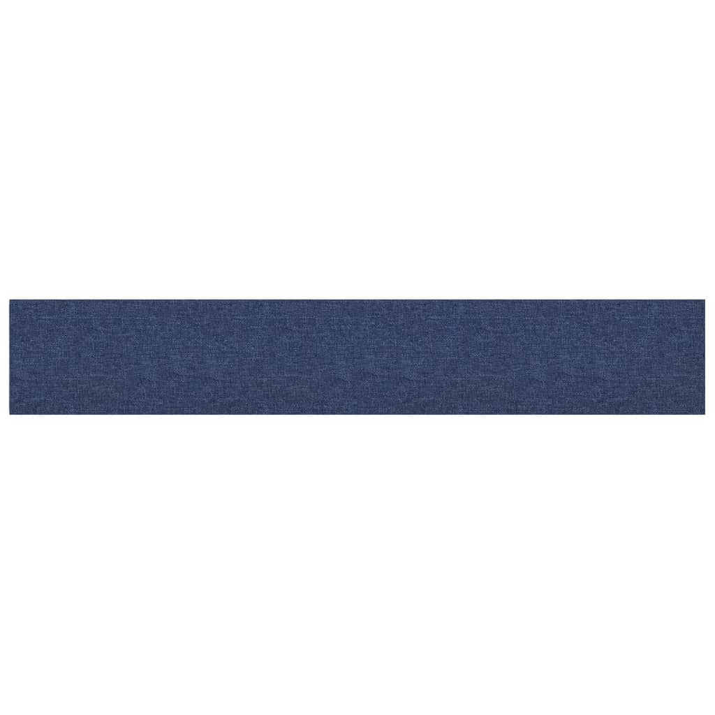Pannelli Murali 12 pz Blu 90x15 cm Tessuto 1,62 m²