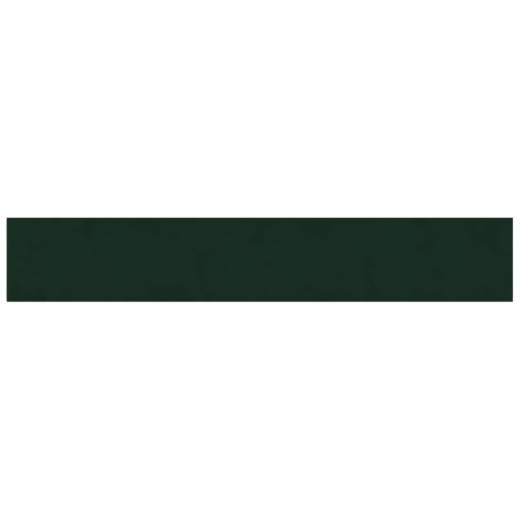 Pannelli Murali 12 pz Verde Scuro 90x15 cm Velluto 1,62 m²