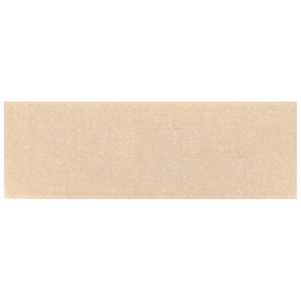 Pannelli Murali 12 pz Crema 90x15 cm Tessuto 3,24 m²