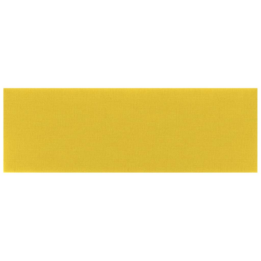Pannelli Murali 12 pz Giallo chiaro 90x30 cm in Tessuto 3,24 m²