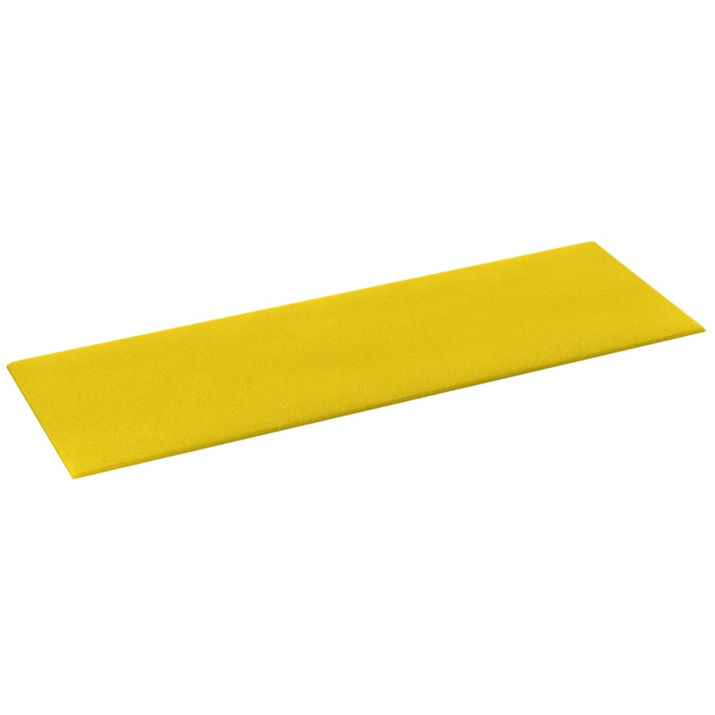 Pannelli Murali 12 pz Giallo chiaro 90x30 cm in Tessuto 3,24 m²