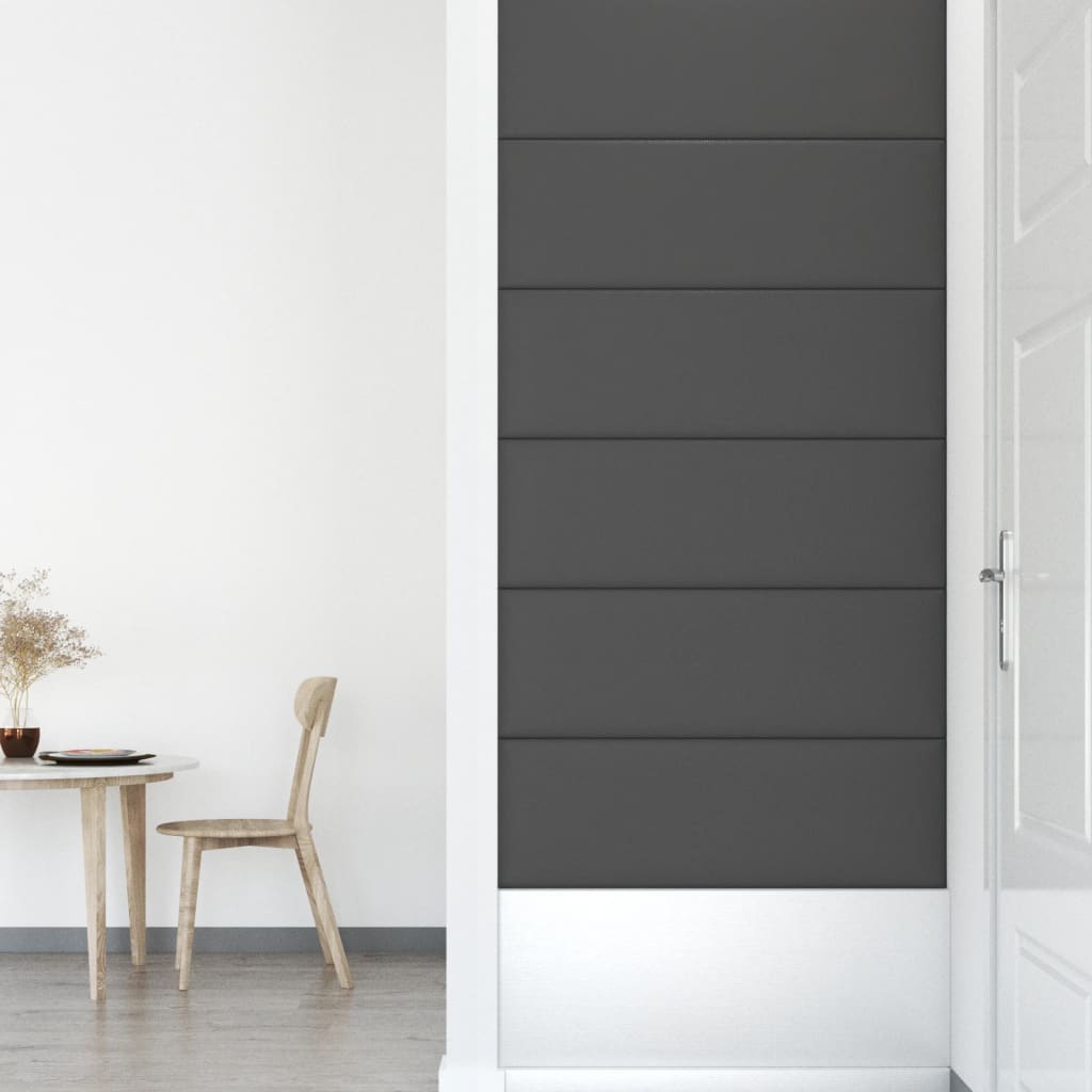 Pannelli Murali 12 pz Grigi 90x30 cm in Similpelle 3,24 m²