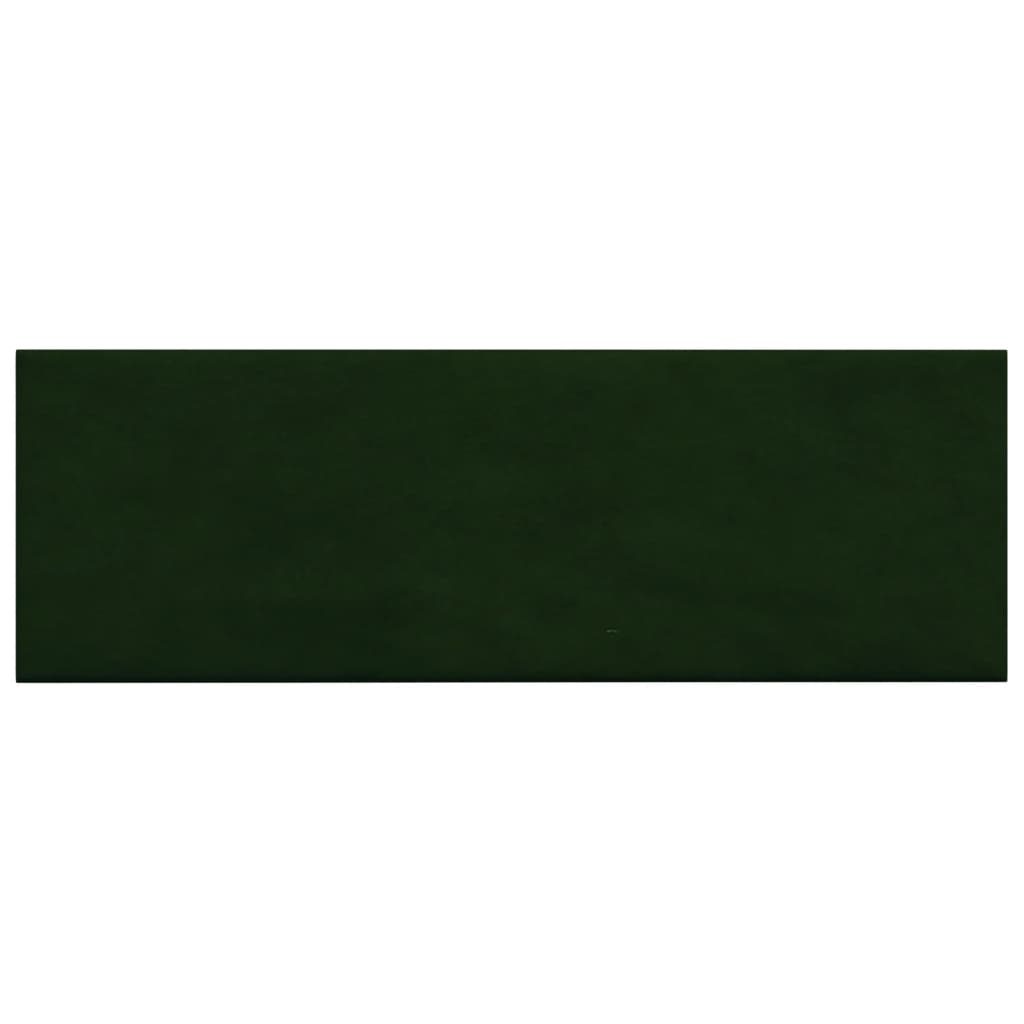 Pannelli Murali 12 pz Verde Scuro 90x30 cm Velluto 3,24 m²