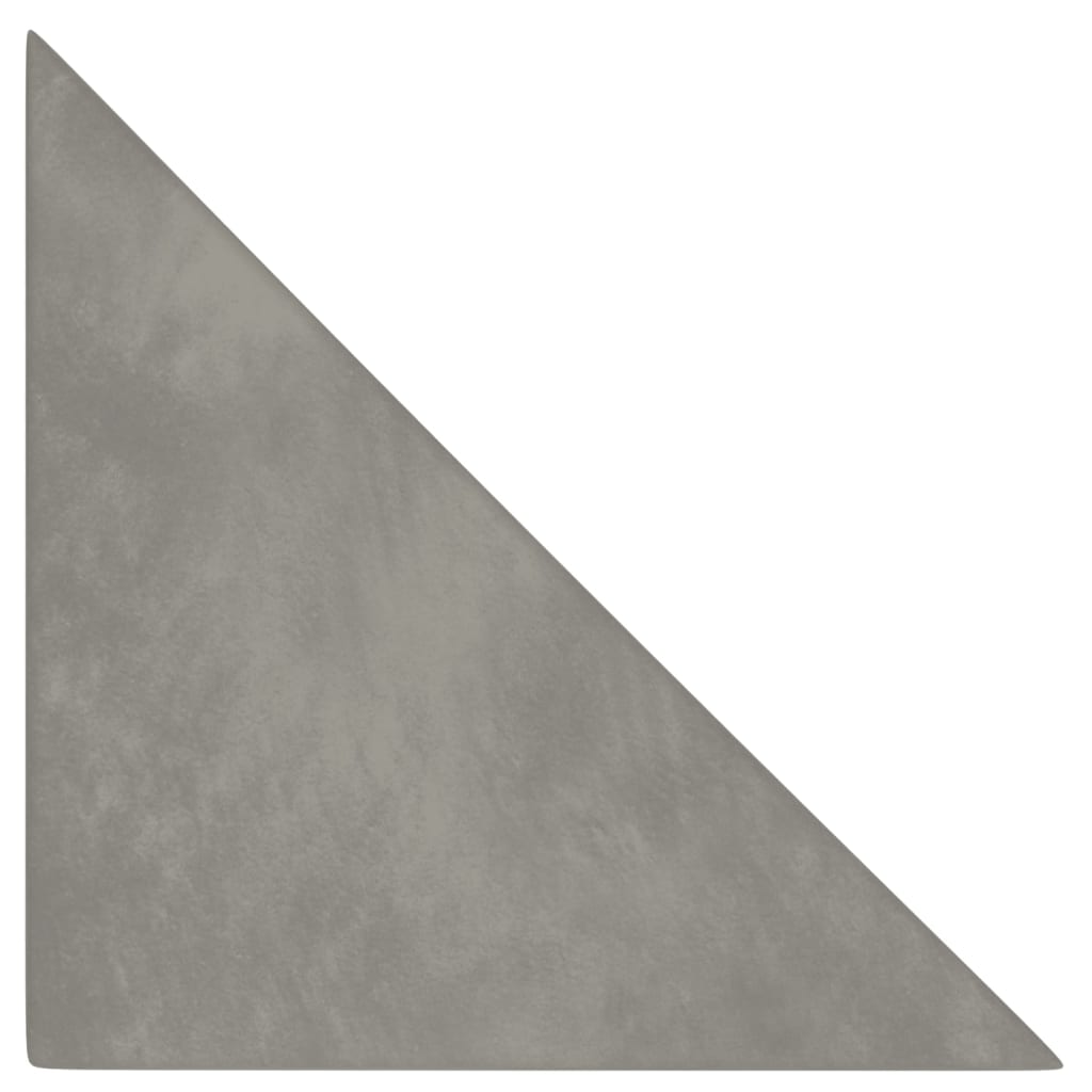Pannelli Murali 12 pz Grigio Chiaro 30x30 cm in Velluto 0,54 m²