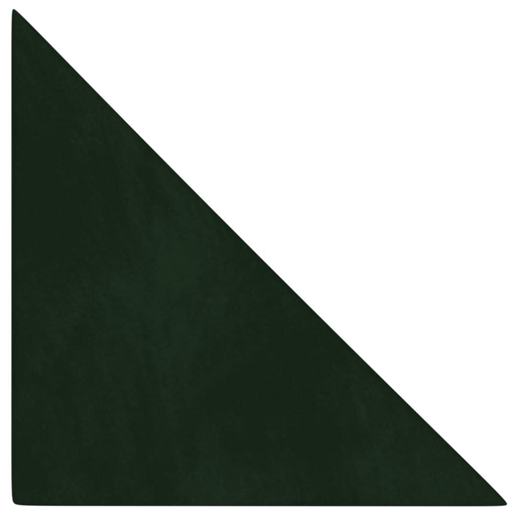 Pannelli Murali 12 pz Verde Scuro 30x30 cm in Velluto 0,54 m²