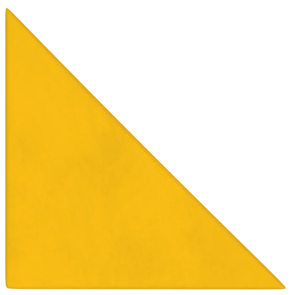 Pannelli Murali 12 pz Gialli 30x30 cm Velluto 0,54 m²