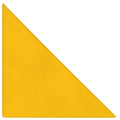 Pannelli Murali 12 pz Gialli 30x30 cm Velluto 0,54 m²