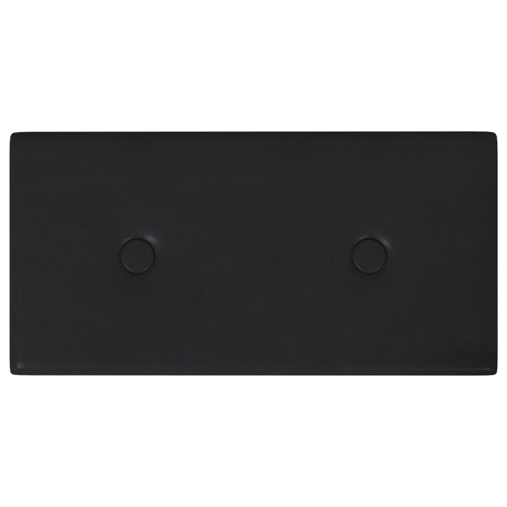 Pannelli Murali 12 pz Neri 30x15 cm in Similpelle 0,54 m²