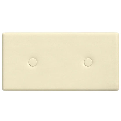 Pannelli Murali 12 pz Crema 30x15 cm in Similpelle 0,54 m²
