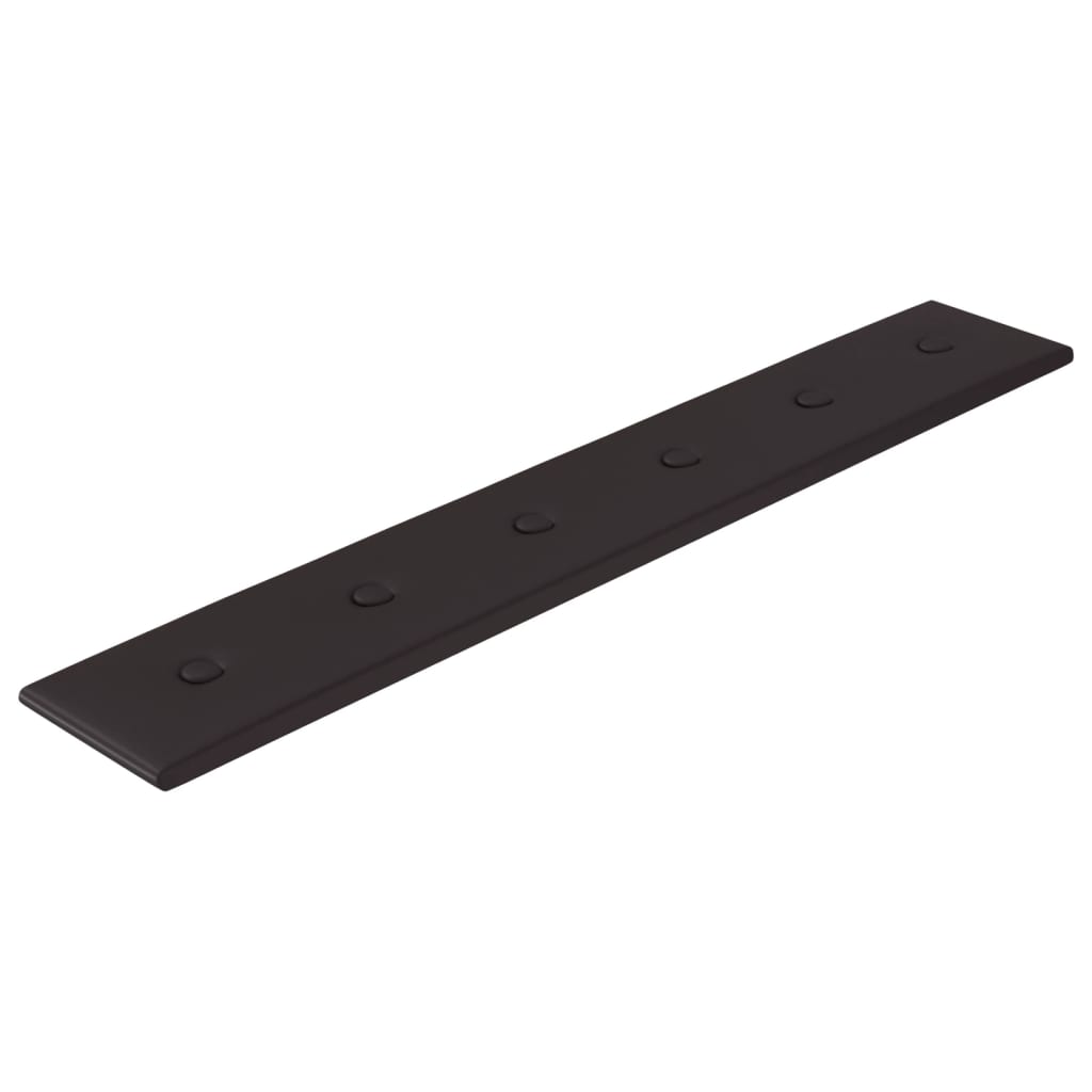 Pannelli Murali 12 pz Neri 90x15 cm in Similpelle 1,62 m²