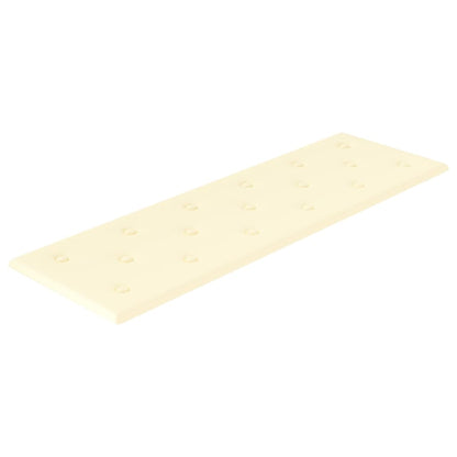 Pannelli Murali 12 pz Crema 90x30 cm in Similpelle 3,24 m²
