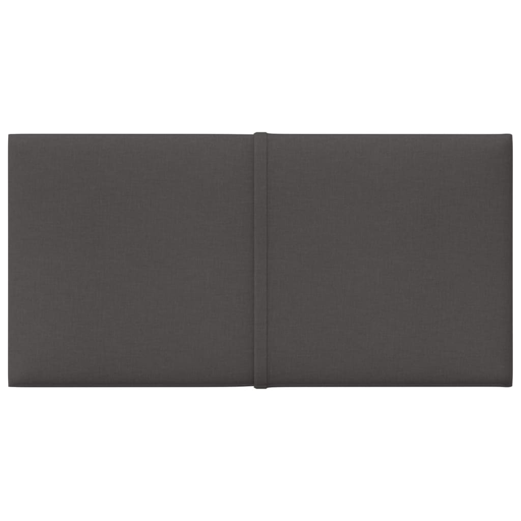 Pannelli Murali 12 pz Grigio Scuro 30x15 cm Tessuto 0,54 m²