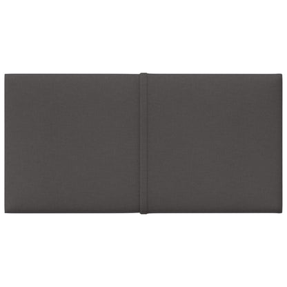 Pannelli Murali 12 pz Grigio Scuro 30x15 cm Tessuto 0,54 m²
