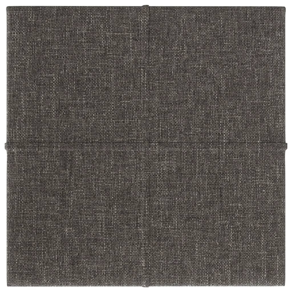 Pannelli Murali 12 pz Grigio Scuro 30x30 cm in Tessuto 1,08 m²