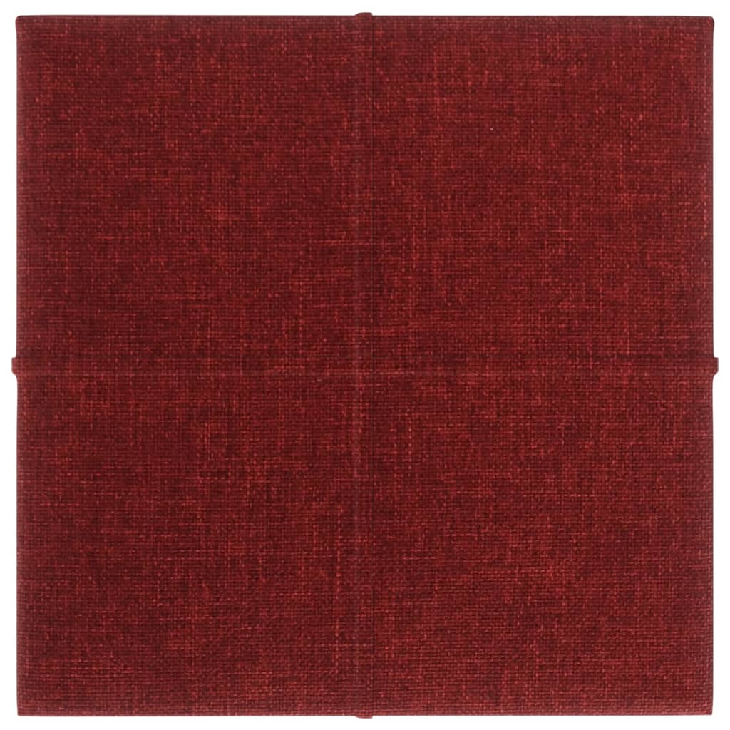 Pannelli Murali 12 pz Rosso Vino 30x30 cm in Tessuto 1,08 m²