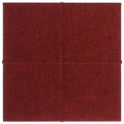 Pannelli Murali 12 pz Rosso Vino 30x30 cm in Tessuto 1,08 m²