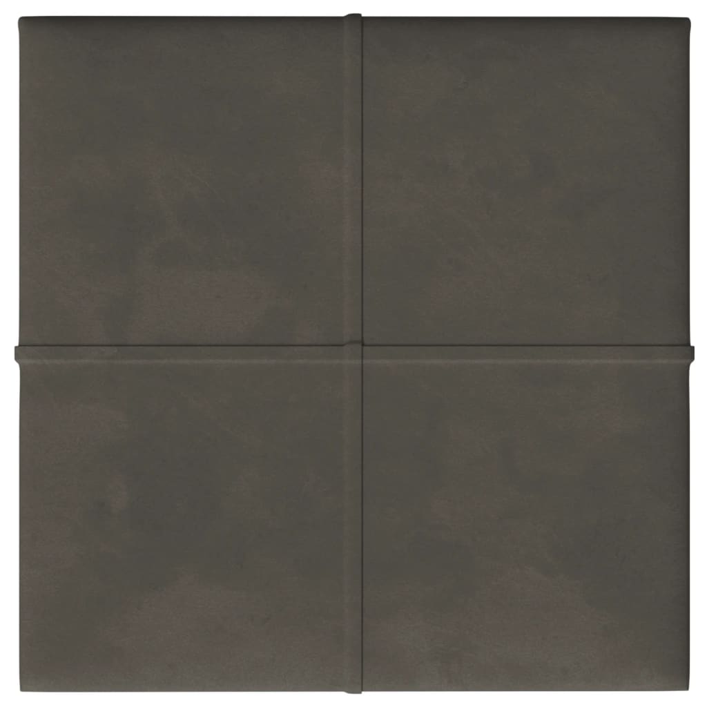 Pannelli Murali 12 pz Grigio Scuro 30x30 cm in Velluto 1,08 m²