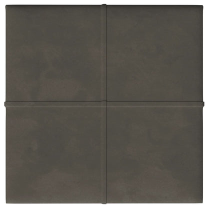 Pannelli Murali 12 pz Grigio Scuro 30x30 cm in Velluto 1,08 m²