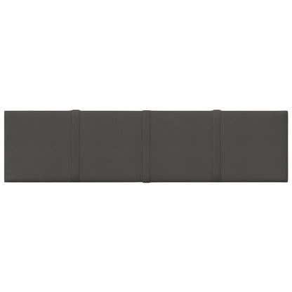 Pannelli Murali 12 pz Grigio Scuro 60x15 cm Tessuto 1,08 m²