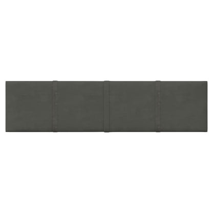 Pannelli Murali 12 pz Grigio Scuro 60x15 cm Velluto 1,08 m²