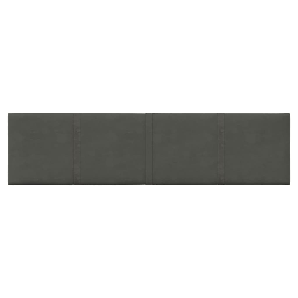 Pannelli Murali 12 pz Grigio Scuro 60x15 cm Velluto 1,08 m²