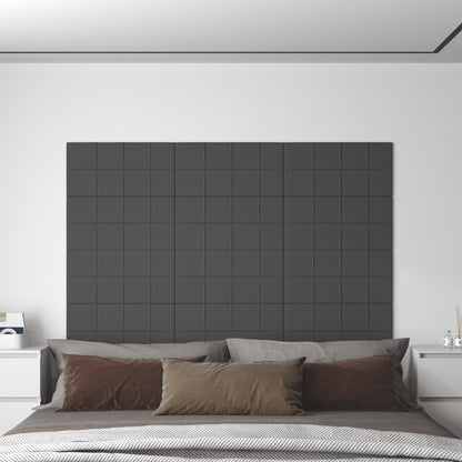 Pannelli Murali 12 pz Grigio Scuro 60x30 cm in Tessuto 2,16 m²