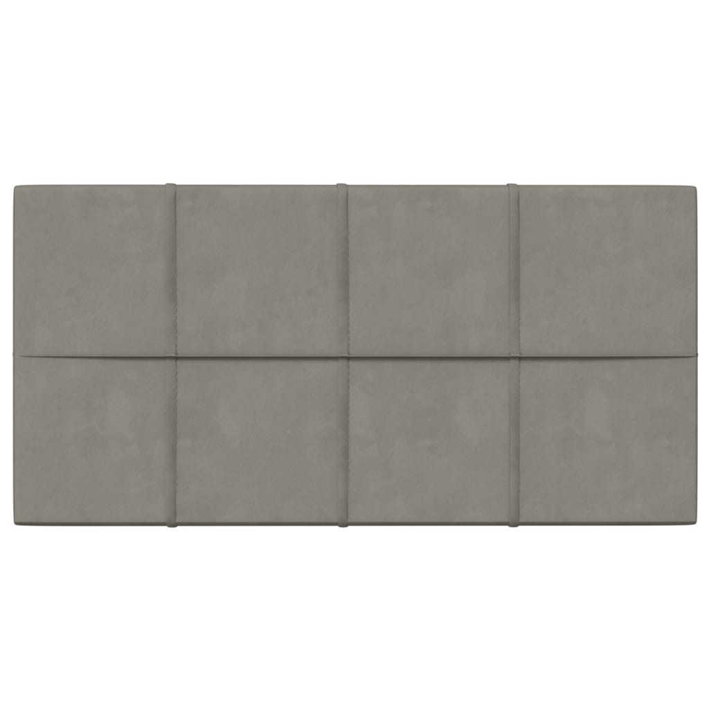 Pannelli Murali 12 pz Grigio Chiaro 60x30 cm in Velluto 2,16 m²