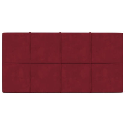 Pannelli Murali 12 pz Rosso Vino 60x30 cm in Velluto 2,16 m²