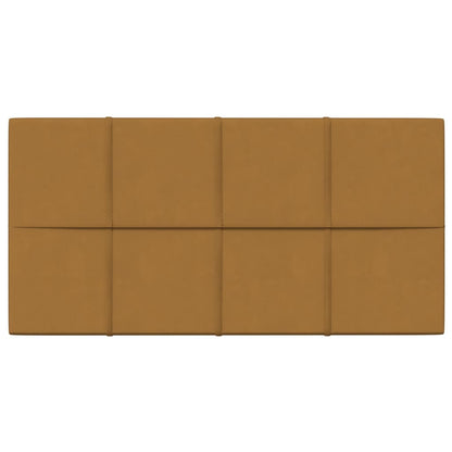 Pannelli Murali 12 pz Marroni 60x30 cm in Velluto 2,16 m²