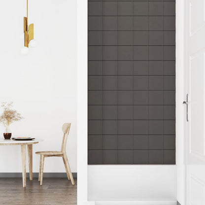 Pannelli Murali 12 pz Grigio Scuro 90x15 cm Tessuto 1,62 m²