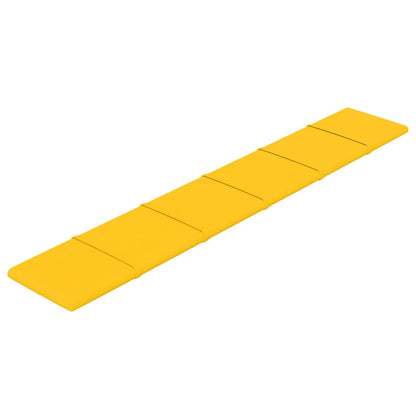 Pannelli Murali 12 pz Gialli 90x15 cm Velluto 1,62 m²