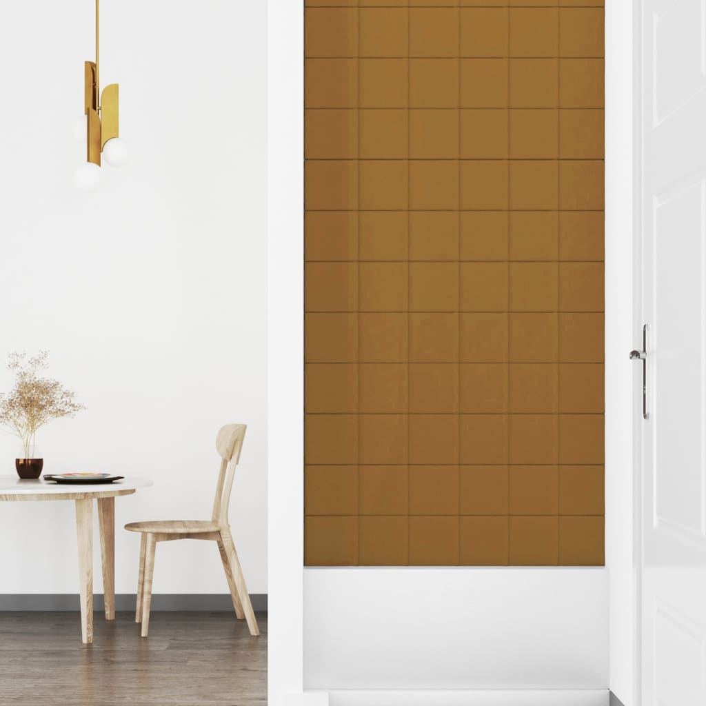 Pannelli Murali 12 pz Marroni 90x15 cm Velluto 1,62 m²
