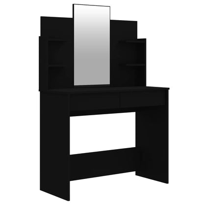 Toeletta con Specchio Nero 96x40x142 cm