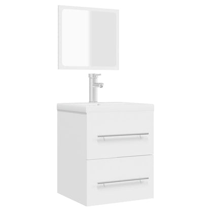 Mobile da Bagno con Specchio Bianco 41x38,5x48 cm