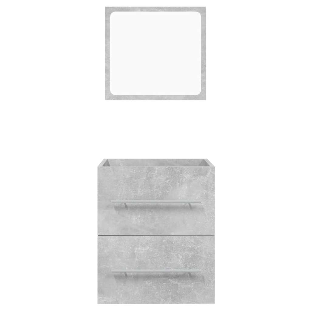 Mobile da Bagno con Specchio Grigio Cemento 41x38,5x48 cm