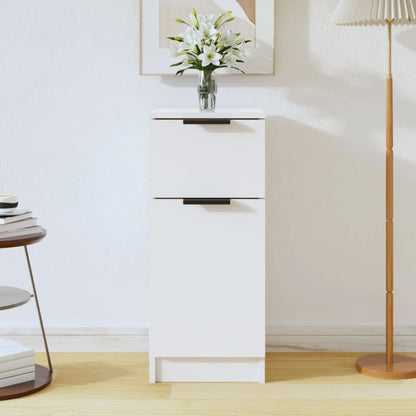 Credenza Bianca Lucida 30x30x70 cm in Legno Multistrato