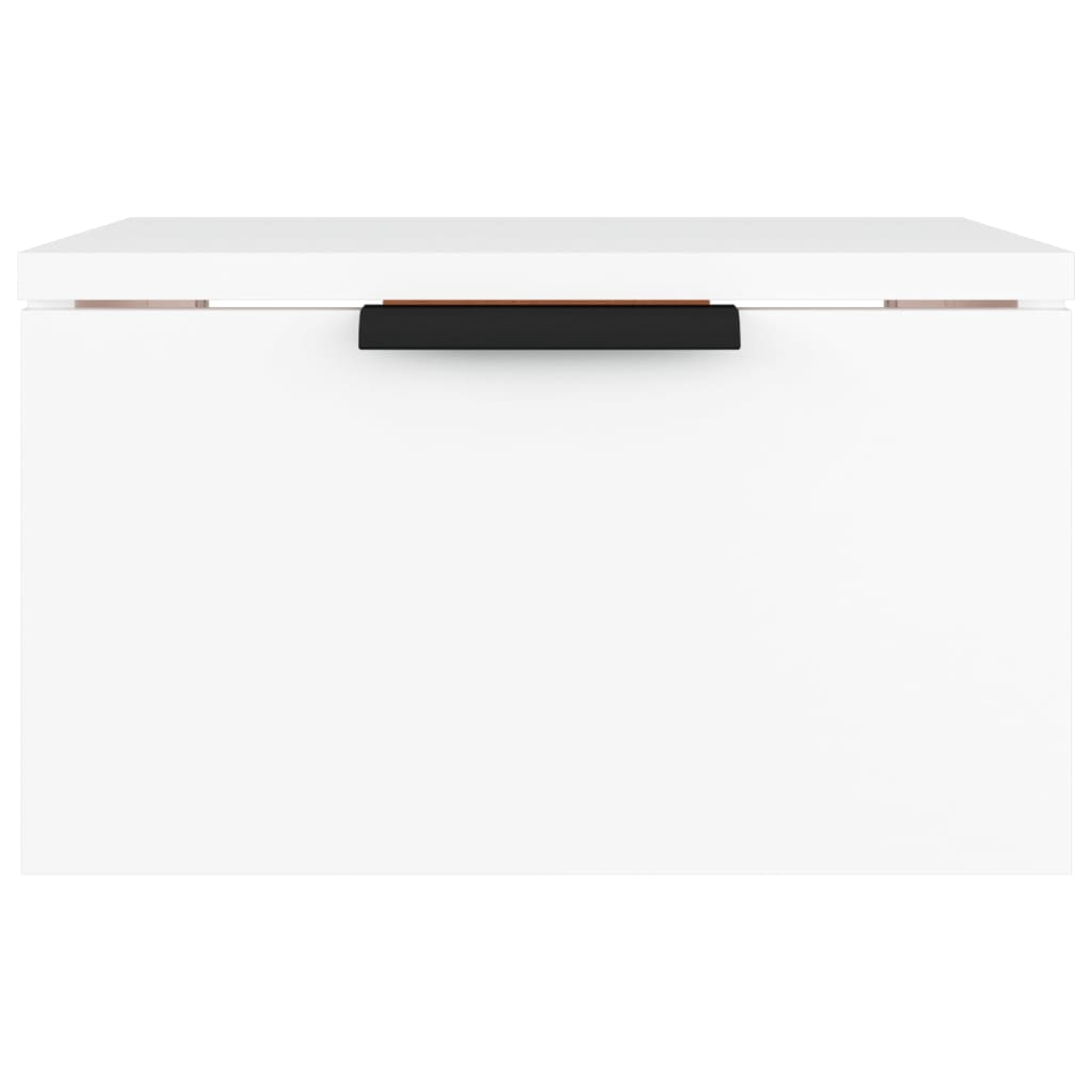 Comodini a Muro 2 pz Bianchi 34x30x20 cm
