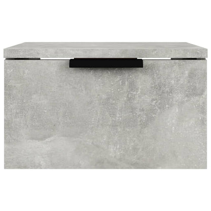 Comodino a Muro Grigio Cemento 34x30x20 cm