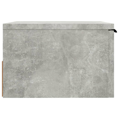 Comodino a Muro Grigio Cemento 34x30x20 cm
