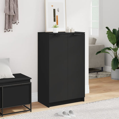 Scarpiera Nera 59x35x100 cm in Legno Multistrato