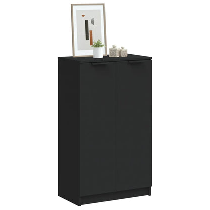 Scarpiera Nera 59x35x100 cm in Legno Multistrato