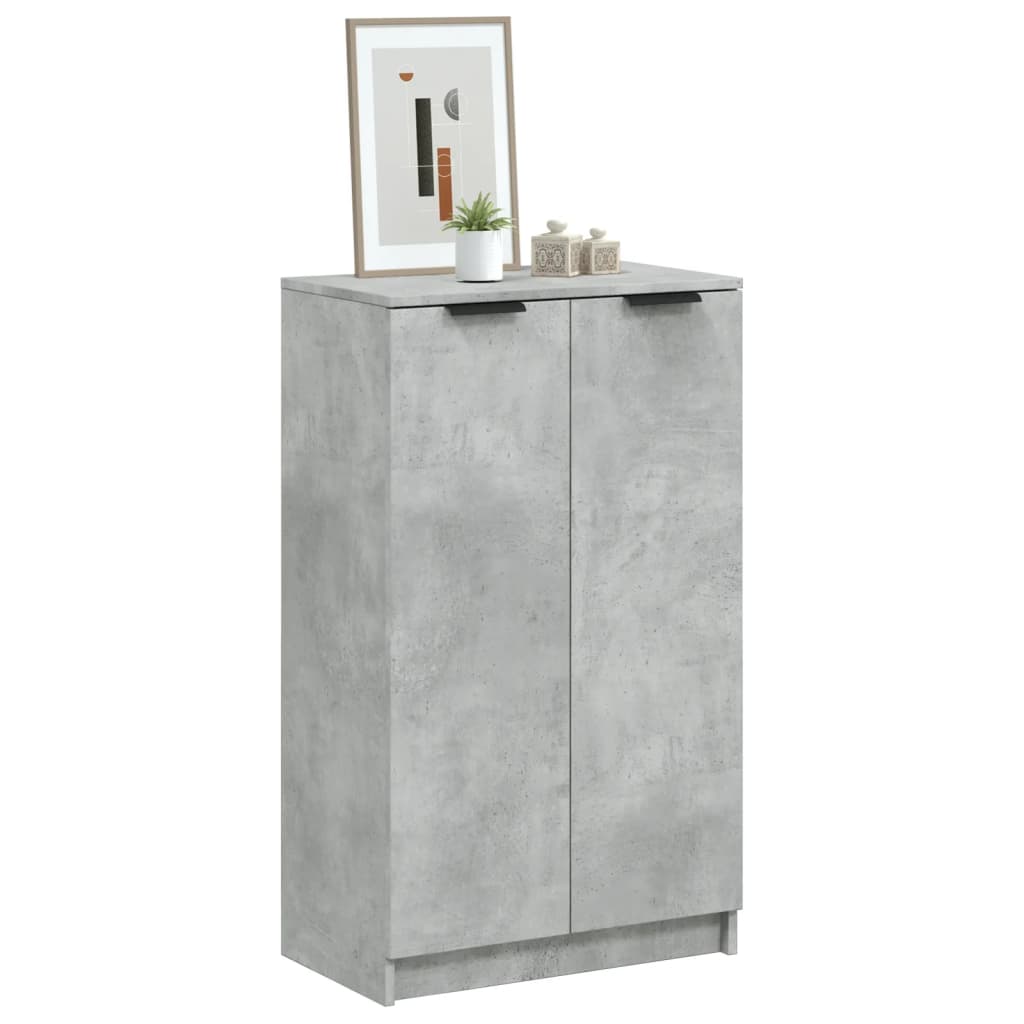 Scarpiera Grigio Cemento 59x35x100 cm in Legno Multistrato