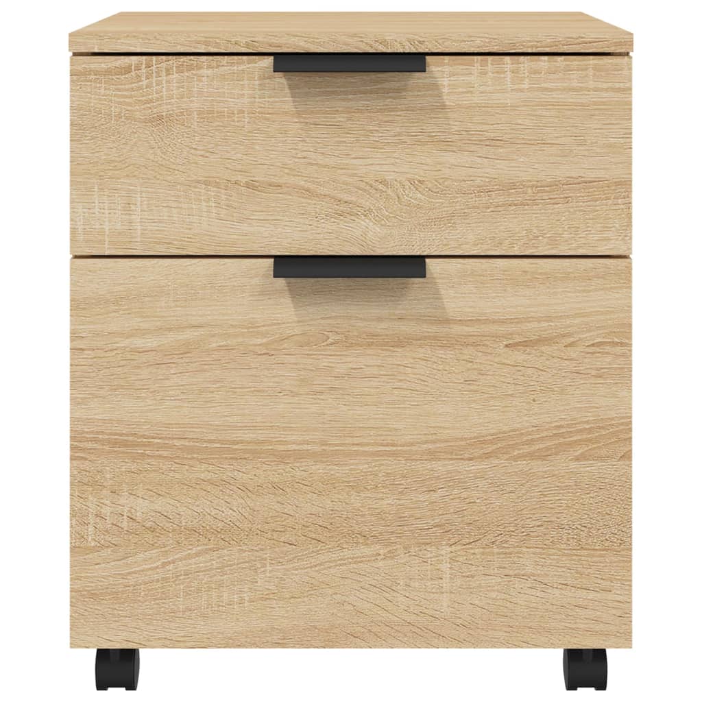 Schedario con Ruote Rovere Sonoma 45x38x54 cm Legno Multistrato