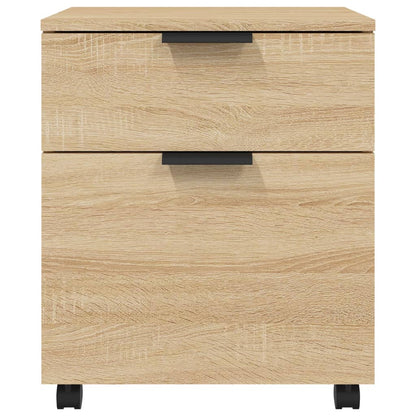Schedario con Ruote Rovere Sonoma 45x38x54 cm Legno Multistrato