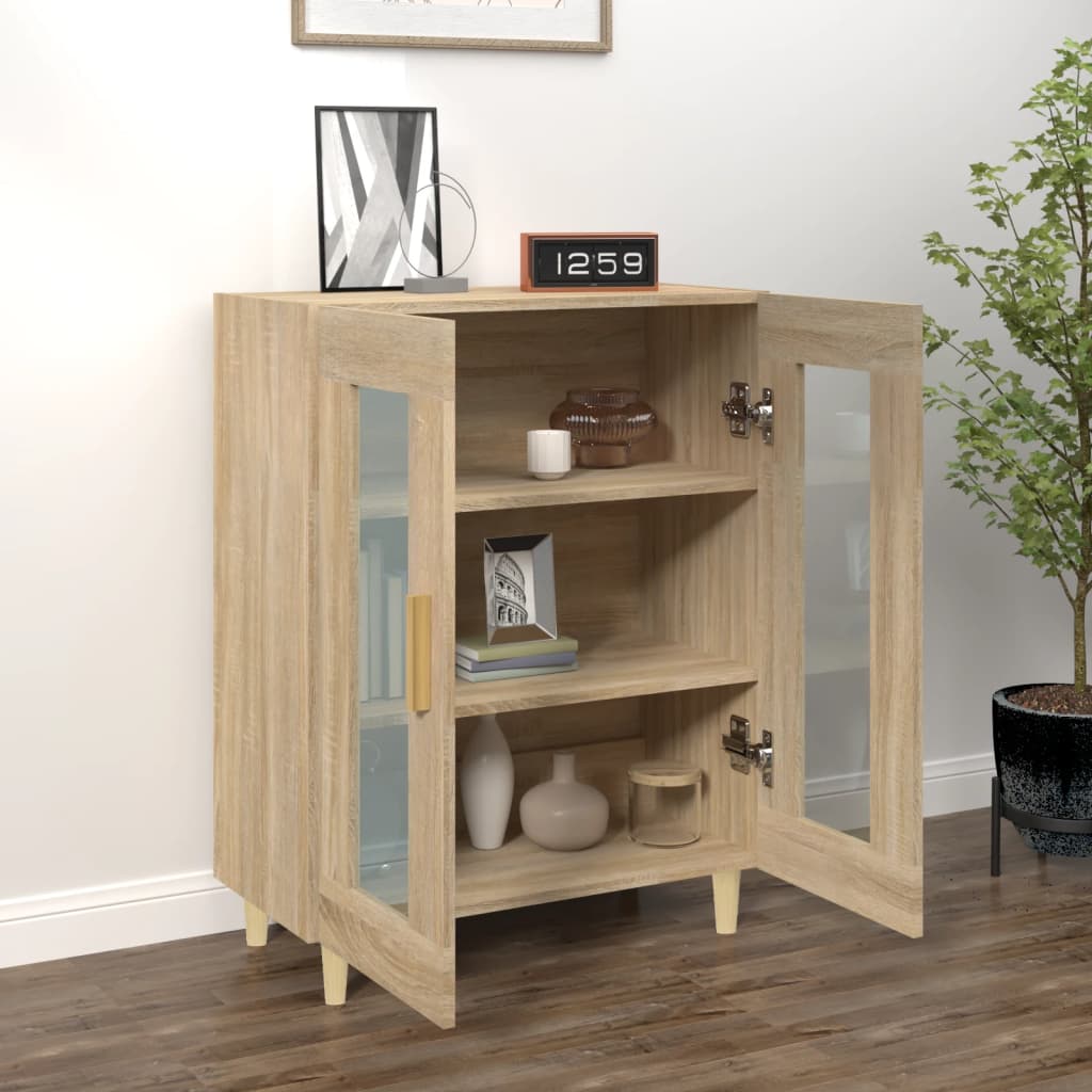 Credenza Rovere Sonoma 69,5x34x90 cm in Legno Multistrato