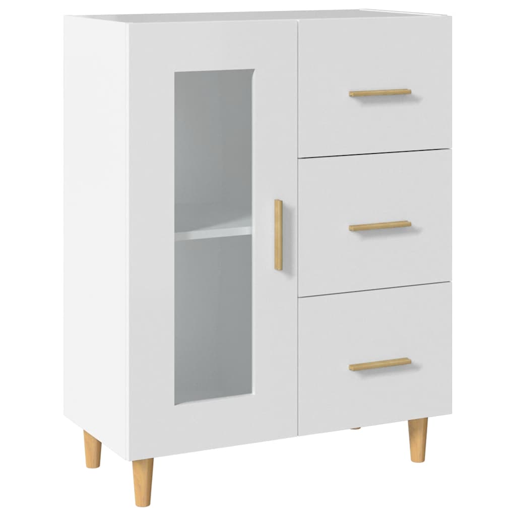 Credenza Bianca 69,5x34x90 cm in Legno Multistrato